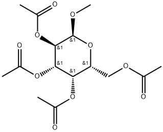 α-D-Galactopyranoside, methyl, 2,3,4,6-tetraacetate Structure