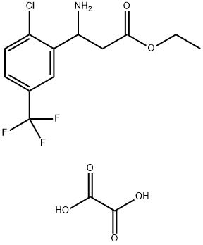 Benzenepropanoic acid, β-amino-2-chloro-5-(trifluoromethyl)-, ethyl ester, ethanedioate (1:1) Structure