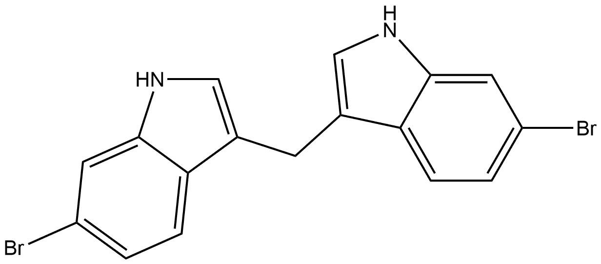 Indole, 3,3'-methylenebis[6-bromo- (7CI,8CI) Structure