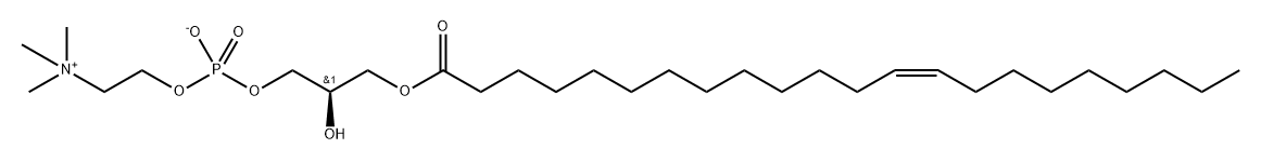 3,5,9-Trioxa-4-phosphahentriacont-22-en-1-aminium, 4,7-dihydroxy-N,N,N-trimethyl-10-oxo-, inner salt, 4-oxide, (7R,22Z)- 구조식 이미지