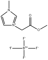 1H-Imidazolium, 3-(2-methoxy-2-oxoethyl)-1-methyl-, tetrafluoroborate(1-) (1:1) Structure