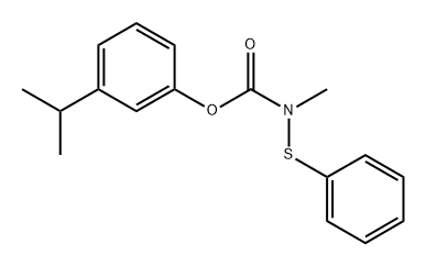 Carbamic acid, methyl(phenylthio)-, m-isopropylphenyl ester 구조식 이미지