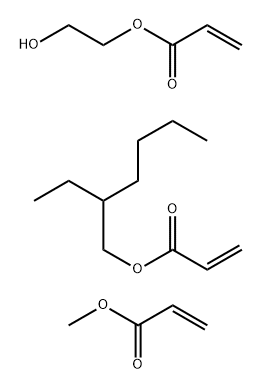 2-Ethylhexyl 2-propenoate polymer with 2-hydroxyethyl 2-propenoate and methyl 2-propenoate Structure