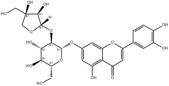 Luteolin 7-apiosyl-(1->2)-glucoside 구조식 이미지