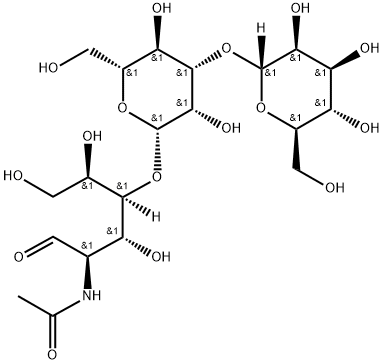 D-Glucose, O-α-D-mannopyranosyl-(1→3)-O-β-D-mannopyranosyl-(1→4)-2-(acetylamino)-2-deoxy- Structure