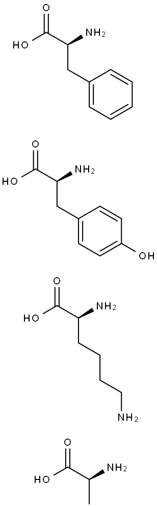 L-Tyrosine, polymer with L-alanine, L-lysine and L-phenylalanine Structure