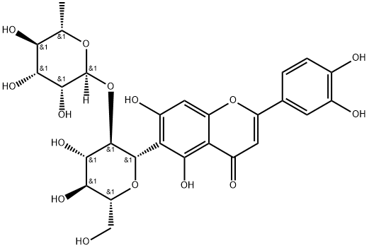 Isoorientin 2''-O-rhamnoside Structure