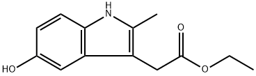 (5-hydroxy-2-methyl-indol-3-yl)-acetic acid ethyl ester Structure