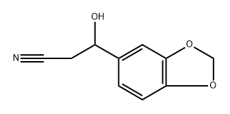 1,3-Benzodioxole-5-propanenitrile, β-hydroxy- Structure