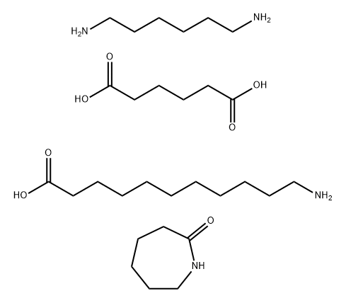 Hexanedioic acid, compd. with 1,6-hexanediamine (1:1), polymer with 11-aminoundecanoic acid and hexahydro-2H-azepin-2-one Structure