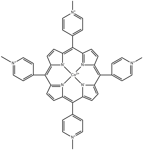 tetrakis(N-methyl-4-pyridinium)porphine cobalt(III) complex 구조식 이미지