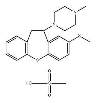 Piperazine, 1-[10,11-dihydro-8-(methylthio)dibenzo[b,f]thiepin-10-yl]-4-methyl-, methanesulfonate (9CI) 구조식 이미지