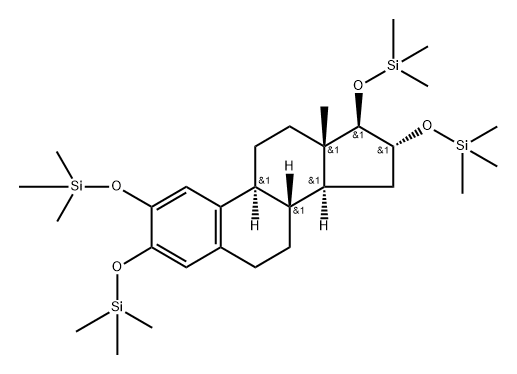 [[Estra-1,3,5(10)-triene-2,3,16α,17β-tetryl]tetra(oxy)]tetrakis(trimethylsilane) Structure