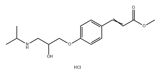 2-Propenoic acid, 3-[4-[2-hydroxy-3-[(1-methylethyl)amino]propoxy]phenyl]-, methyl ester, hydrochloride (1:1) Structure