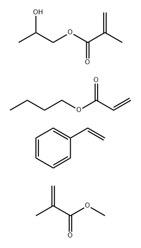 2-프로펜산,2-메틸-,2-히드록시프로필에스테르,부틸2-프로페노에이트,에테닐벤젠및메틸2-메틸-2-프로페노에이트와의중합체 구조식 이미지