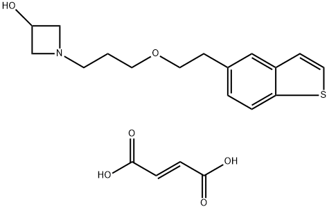 1-[3-(2-Benzo[b]thien-5-ylethoxy)propyl]-3-azetidinol(2E)-2-ButenedioateSalt Structure