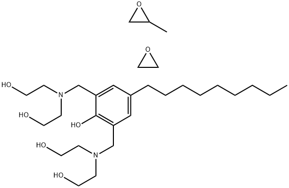 Methyloxirane polymer with oxirane, ether with 2,6-bis[(bis(2-hydroxyethyl)amino) methyl]-4-nonylphenol (5:1) Structure
