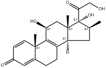 11β,17,21-Trihydroxy-16α-Methylpregna-1,4,8-triene-3,20-dione Structure