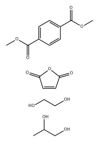 1,4-Benzenedicarboxylic acid, dimethyl ester, polymer with 1,2-ethanediol, 2,5-furandione and 1,2-propanediol Structure