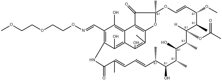 3-[2-(2-Methoxyethoxy)ethoxyiminomethyl]rifamycin SV Structure