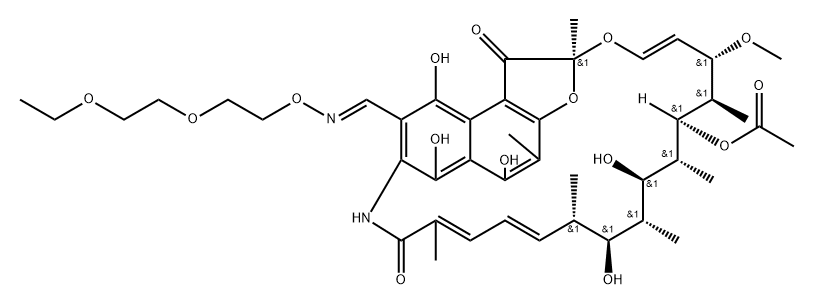 3-[2-(2-Ethoxyethoxy)ethoxyiminomethyl]rifamycin SV Structure