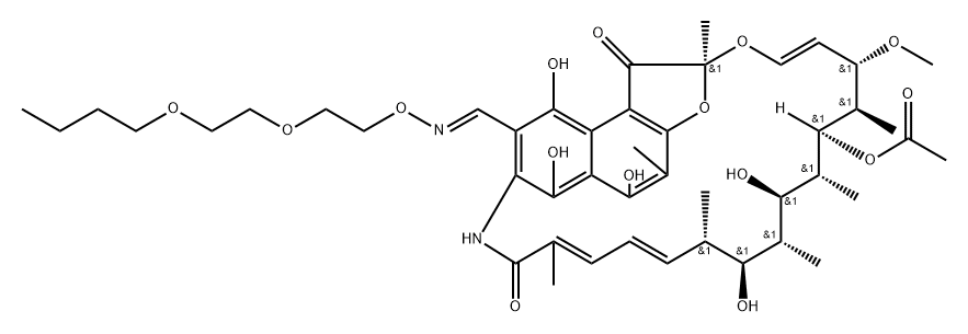 3-[2-(2-Butoxyethoxy)ethoxyiminomethyl]rifamycin SV Structure