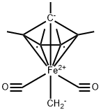 Iron, dicarbonylmethyl[(1,2,3,4,5-η)-1,2,3,4,5-pentamethyl-2,4-cyclopentadien-1-yl]- Structure