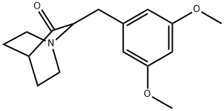 2-[(3,5-Dimethoxyphenyl)methyl]-1-azabicyclo[2.2.2]octan-3-one Structure