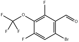 6-Bromo-2,4-difluoro-3-(trifluoromethoxy)benzaldehyde Structure