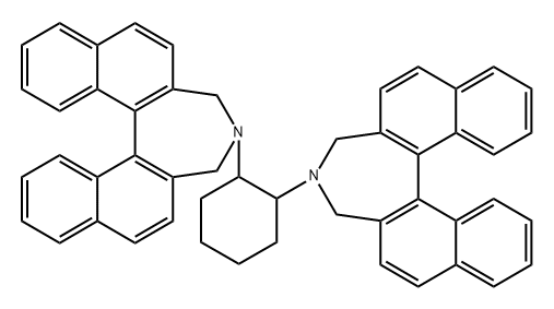 (11bS,11'bS)-4,4'-(R,2R)-1,2-cyclohexanediylbis[4,5-dihydro-H-Dinaphth[2,1-c:1',2'-e]azepine 구조식 이미지