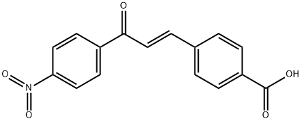 (E)-4-(3-(4-Nitrophenyl)-3-oxoprop-1-en-1-yl)benzoic acid Structure