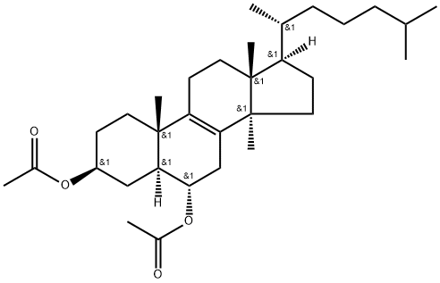 14-Methyl-5α-cholest-8-ene-3β,6α-diol diacetate 구조식 이미지