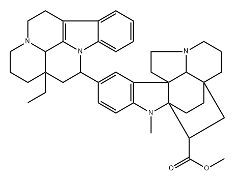 (2β,5β,12S,19β)-15-[14,15-Dihydroeburnamenin-14α-yl]-1-methylaspidofractinine-3α-carboxylic acid methyl ester 구조식 이미지