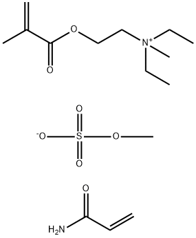 Ethanaminium, N,N-diethyl-N-methyl-2-[(2-methyl-1-oxo-2-propenyl)oxy]-, methyl sulfate, polymer with 2-propenamide Ethanaminium,N,N-diethyl-N-methyl-2-[(2-methyl-1-oxo-2-propenyl)oxy]-,methyl sulfate,polymer with 2-propenamide Structure