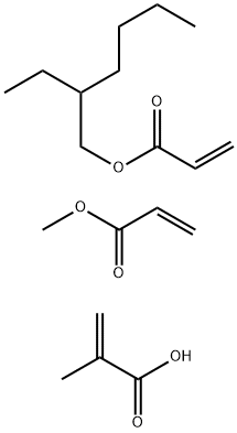 2-Propenoic acid,2-methyl-, polymer with 2-ethylhexyl 2-propenoate and methyl 2-propenoate Structure