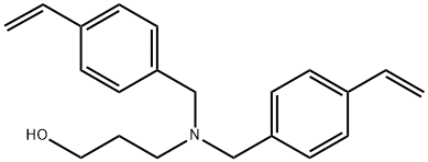 3-[Bis[(4-ethenylphenyl)methyl]amino]-1-propanol 구조식 이미지