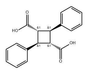 (1α,2β,3α,4β)-2,4-Diphenyl-1,3-cyclobutanedicarboxylic acid 구조식 이미지