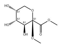 ba-D-arabino-2-Hexulopyranosidonic acid, methyl, methyl ester (9CI) Structure