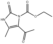 Ethyl 5-acetyl-2,3-dihydro-4-methyl-2-oxo-1H-imidazole-1-carboxylate Structure