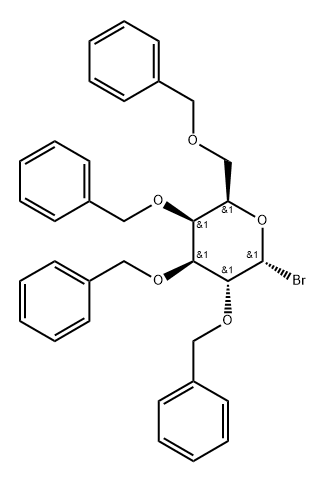 2,3,4,6-tetra-O-benzyl-α-D-galactopyranosyl bromide 구조식 이미지