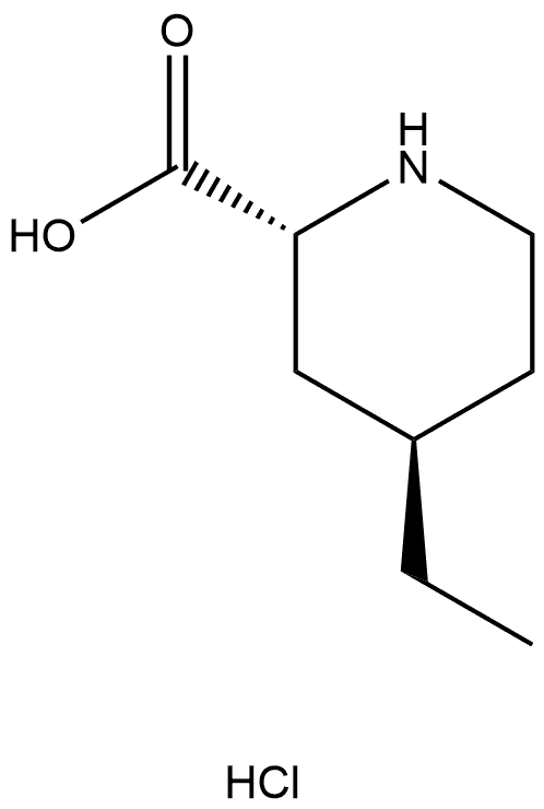 2-Piperidinecarboxylic acid, 4-ethyl-, hydrochloride (1:1), (2R,4R)-rel- Structure