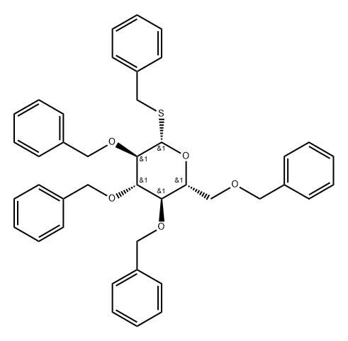 benzyl 2,3,4,6-tetra-O-benzyl-1-thio-β-D-glucopyranoside Structure