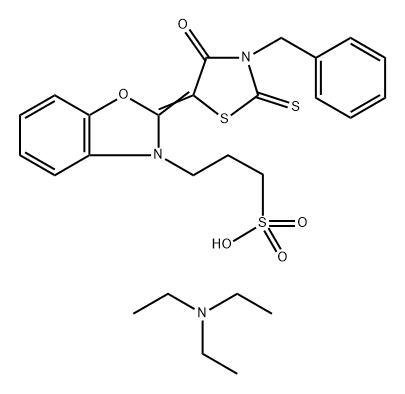 3-Benzyl-5-(3-.gamma.-sulfopropyl)benzoxazolylidene]rhodanine triethylammonium salt Structure