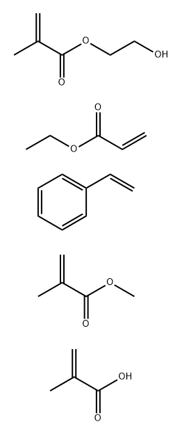 2-프로펜산,2-메틸-,에테닐벤젠,에틸2-프로페노에이트,2-하이드록시에틸2-메틸-2-프로페노에이트및메틸2-메틸-2-프로페노에이트와의중합체 구조식 이미지