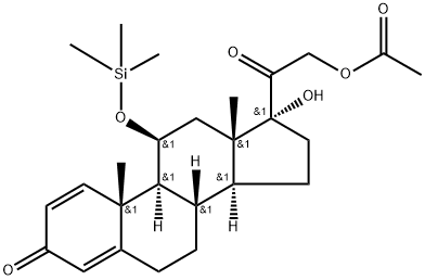 11-O-Trimethylsilyl Prednisolone 22-O-Acetate Structure