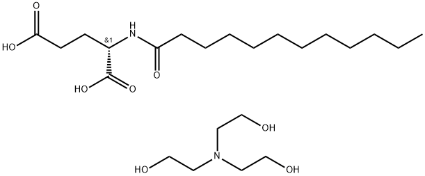 N-(1-oxododecyl)-L-glutamic acid, compound with 2,2',2''-nitrilotrisethanol (1:1) 구조식 이미지