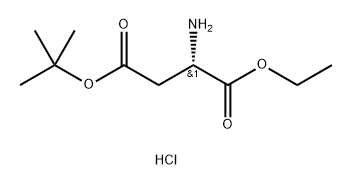 Aspartic acid, 4-tert-butyl 1-ethyl ester, hydrochloride 구조식 이미지