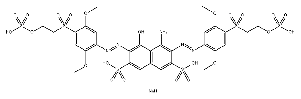 2,7-Naphthalenedisulfonic acid, 4-amino-3,6-bis[2-[2,5-dimethoxy-4-[[2-(sulfooxy)ethyl]sulfonyl]phenyl]diazenyl]-5-hydroxy-, sodium salt (1:4) Structure