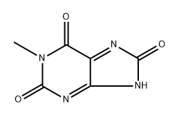 1H-Purine-2,6,8(3H)-trione,  1-methyl-,  radical  ion(1-)  (9CI) Structure