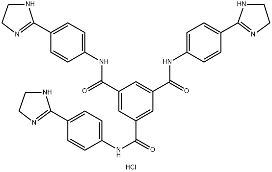1-N,3-N,5-N-tris[4-(4,5-dihydro-1H-imidazol-2-yl)phenyl]benzene-1,3,5-tricarboxamide,hydrochloride 구조식 이미지